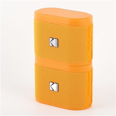 Pack Altavoz Bluetooth Kodak Soundbrix, Conecta Hasta 100 Altavoces, Autonomía 3h, Naranja
