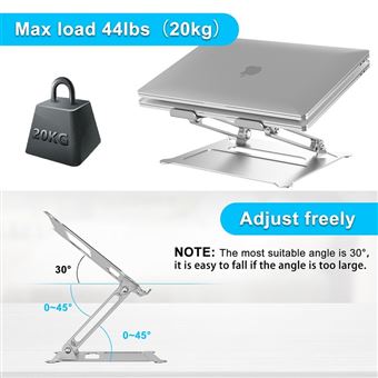 Soporte portátil ajustable de aluminio portátil para tableta portátil de  10 - 17