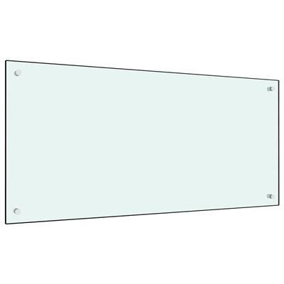 Protector Salpicaduras Cocina Vidrio Templado Blanco 100x50 Cm Vidaxl