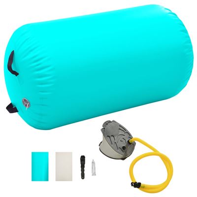 Rollo Hinchable De Gimnasia Con Bomba Vidaxl Pvc Verde 100x60 Cm