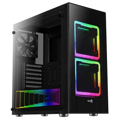 Aerocool Tor RGB Cristal Templado USB 3.0 Negra - Imagen 2