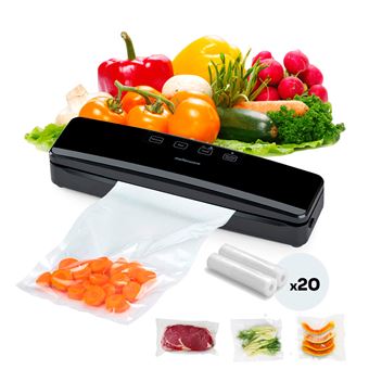 Envasadora al Vacio Mellerware Zipp!125W 55kPa Incluye 20 Bolsas 20X30 Automática 4en1 - 1