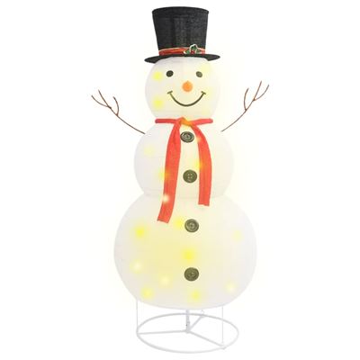 Muñeco de nieve navideño decorativo LED vidaXL tela lujosa 180 cm