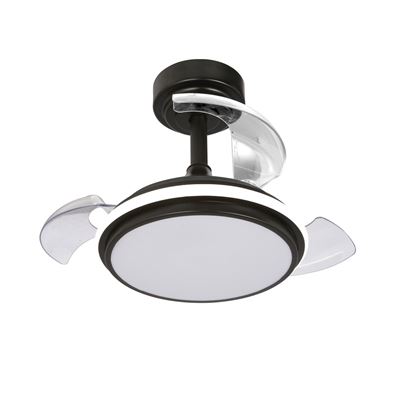 Ventilador De Techo Cristalrecord Led Antila Mini Xs Regulable Con Control Remoto 35w 3cct 3000lm Ip20 Ø55cm Negro