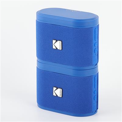 Pack Altavoz Bluetooth Kodak Soundbrix, Inalámbrica, Conecta Hasta 100 Altavoces, Autonomía 3h, Azul