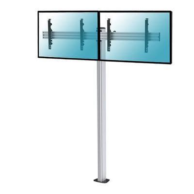 Soporte De Suelo Atornillable Kimex 031-1221k3 Para 2 Tv 50""-55"" , Altura 240 Cm