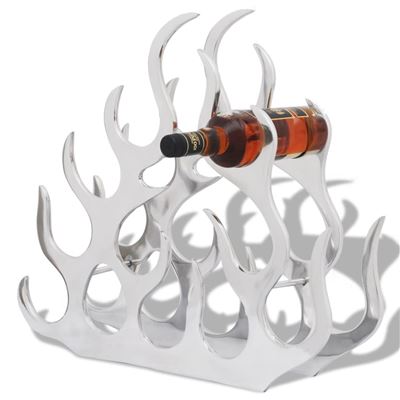 Vidaxl Botellero Para 11 Botellas De Aluminio Plateado
