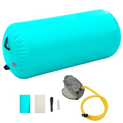 Rollo Hinchable De Gimnasia Con Bomba Vidaxl Pvc Verde 120x75 Cm