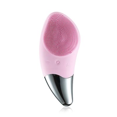 Cepillo Limpiador Facial Sónico De Silicona Con Masaje Batería Recargable Dam Rosa Claro