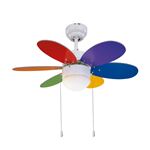 Ventilador Sulion AC 76CM 1EX27 MULTI reversible brillo/pastel