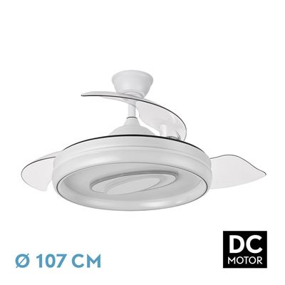 Ventilador De Techo Fabrilamp Dc Maracaná Regulable Con Mando A Distancia 57w 3cct 5980lm Blanco