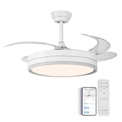 Ventilador De Techo Con Aspas Ocultas Universalblue Altano 7042w Blanco