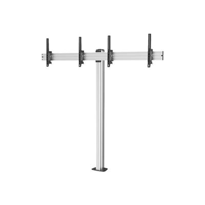 Soporte De Suelo Atornillable Kimex 031-1222k3 Para 2 Tv 50""-55"" , Altura 175 Cm, Función Inclinable