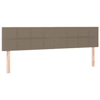 Cabeceros 2 unidades vidaXL de tela gris taupe 90x5x78/88cm - 1