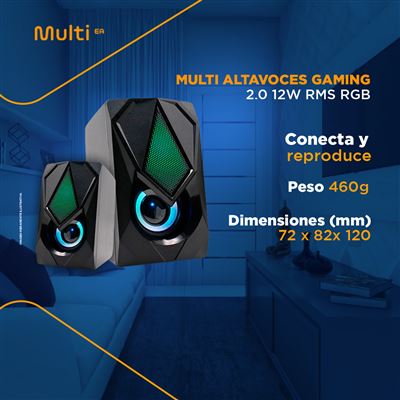 Altavoces Gaming 2.0 Multi SP951 12W Rms Rgb Negro - Altavoces portátiles -  Los mejores precios