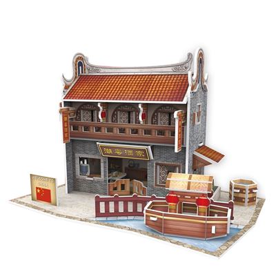 Puzzle 3d World Style China Restuarante Tradicional Dam Multicolor