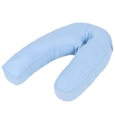 Almohada de embarazo vidaXL, con forma de J 54x43 cm Azul