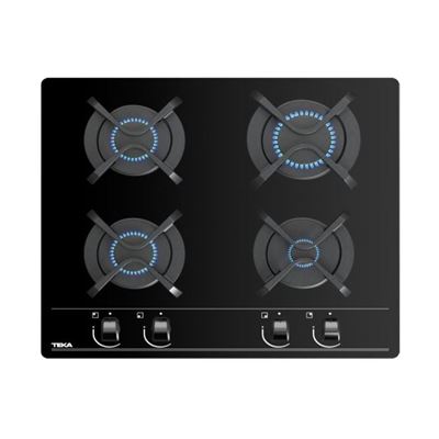 Placa De Gas Teka Gbc64000xbn Natural 4 Fuegos 60cm 7300w Negro