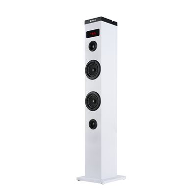 Ngs Sky Charm White Torre De Sonido 50w, Bluetooth (usb/radio Fm/aux), Radio Fm. Entrada Óptica