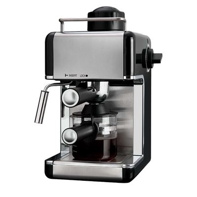 Cafetera Espresso Klack 3.5 Bares 4 Tazas 800w Acero Inoxidable – Café Intenso Y Cremoso En Casa
