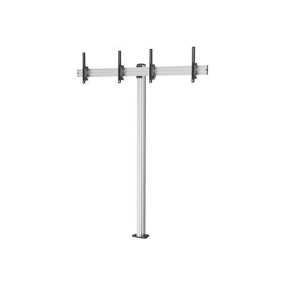 Soporte De Suelo Atornillable Kimex 031-1223k3 Para 2 Tv 50""-55"" , Altura 240 Cm, Función Inclinable