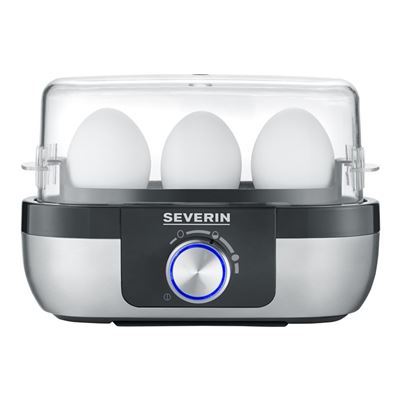 Cuecehuevos Severin Ek 3163 Con Control De Tiempo De Cocción Acero Inoxidable Cepillado / Negro 270 W