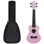 Set de ukelele soprano con funda para niños vidaXL rosa 23