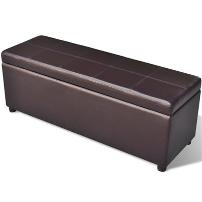 Vidaxl Marrón Banco Largo De Almacenamiento De Madera