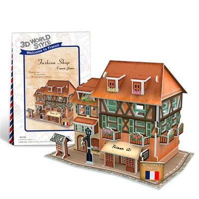 Puzzle 3d World Style Estilo Clasico Francia Fashion Street Shop. Dam Multicolor