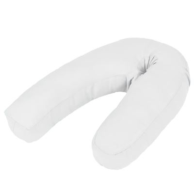 Almohada de embarazo vidaXL, con forma de J 54x43 cm Blanca