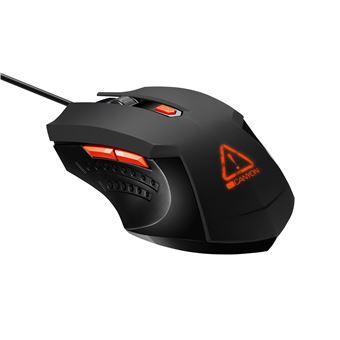 Raton optico gaming Canyon sensor optico Pixart DPI hasta 3200 luces RGB CND-SGM01RGB negro