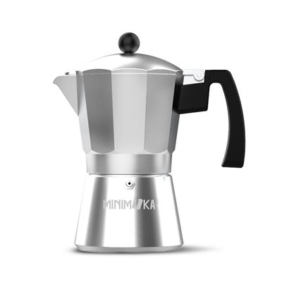 Cafetera Italiana Minimoka 9 Tazas Gris