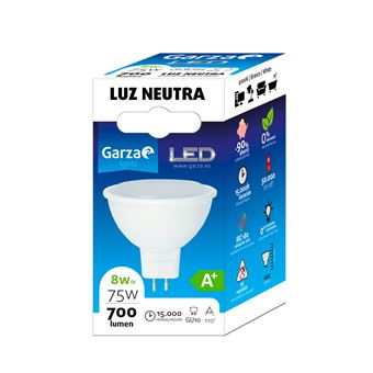 Bombilla LED GU10 8W 110º 700 lumenes 40K
