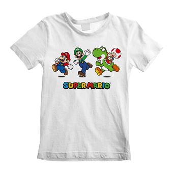 Camiseta de Manga Corta Infantil Super Mario Running Pose blanco 7-8 Años - 1