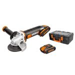 Amoladora Angular Batería 115mm 20v worx powershare wx800.9 incluye 2 2ah cargador y protect wx800 115 20 2.0ah