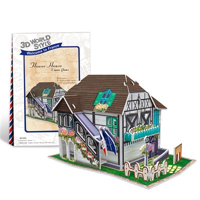 Puzzle 3d World Style Estilo Clasico Francia Floristeria. Dam Multicolor