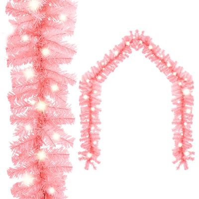 Guirnalda de Navidad con luces LED vidaXL rosa 5 m