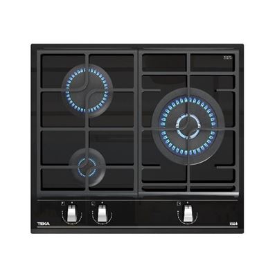 Placa De Gas Teka Gzc63310xbb Butano 3 Fuegos 51cm 7800w Negro
