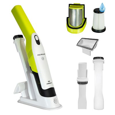 Mini Aspiradora De Mano Effektiv 150x Sin Cable Filtro Hepa 35 Min Autonomía 2600mah 15000pa Verde