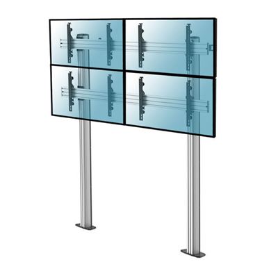 Soporte De Suelo Atornillable Kimex 031-2410k3 Para 4 Pantallas 45""-55
