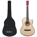 Set guitarra acústica occidental cutaway vidaXL 12 pzas 6 cuerdas 38
