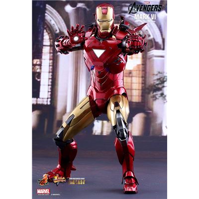 Figura de colección Marvel: Avengers Iron Man Hot Toys con luz articulado