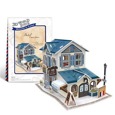 Puzzle 3d World Style Estilo Clasico Francia Hotel Dam Multicolor