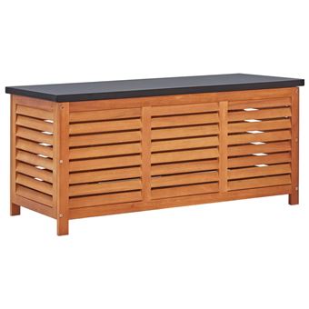 Caja de almacenaje de jardín vidaXL madera maciza eucalipto 117x50x55cm - 1