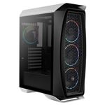 Caja PC ATX Aerocol AEROONEECLIPSE Blanca, 4 Ventiladores 12cm RGB, Panel Lateral