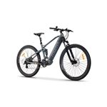 Bicicleta eléctrica Moma Bikes EMTB-29 ", Full Suspension, SHIMANO 24 V & Doble Freno Disco Hydraulicos Bateria Integrada Ion Litio 48V 13Ah Gris talla L - XL