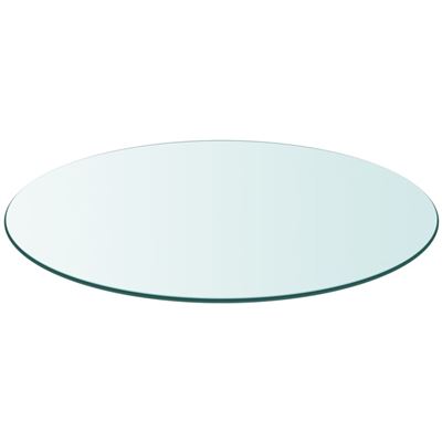 Tablero de mesa de cristal templado vidaXL, redondo, 700 mm