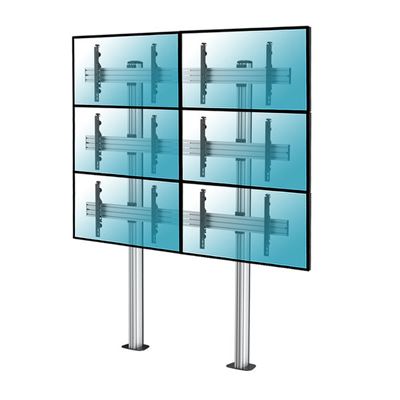 Soporte De Suelo Atornillable Kimex 031-2600k3 Para 6 Pantallas 45""-55