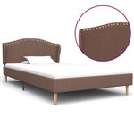 Estructura de cama vidaXL de tela marrón 90x200 cm