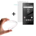 WoowCase | Funda Gel Flexible para [ Sony Xperia Z5 Compact ] [ +1 Protector Cristal Vidrio Templado ] Ultra Resistente contra Arañazos y Golpes Dureza 9H, Carcasa Case Silicona TPU Suave